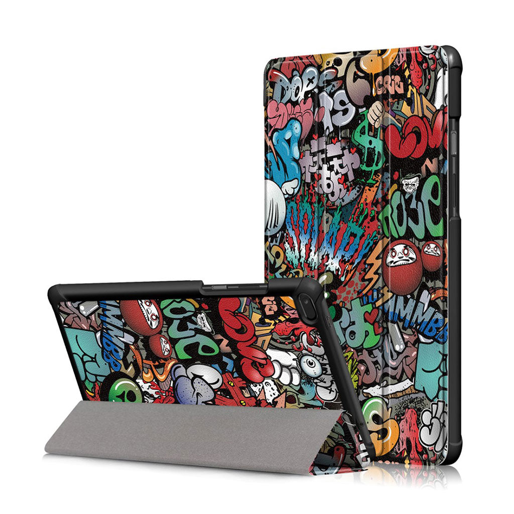 Wzorzyste skórzane etui z klapką na tablet Lenovo Tab E8 - Cartoon