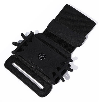 Obrotowy uchwyt na telefon z silikonowym paskiem - Black Universal Fit for 4.5-6.7 Phones