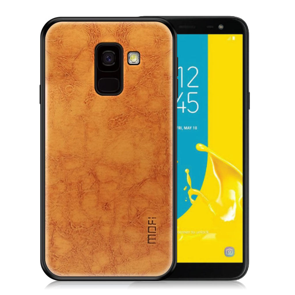 MOFI Samsung Galaxy J6 (2018) leather coated hybrid case - Brown