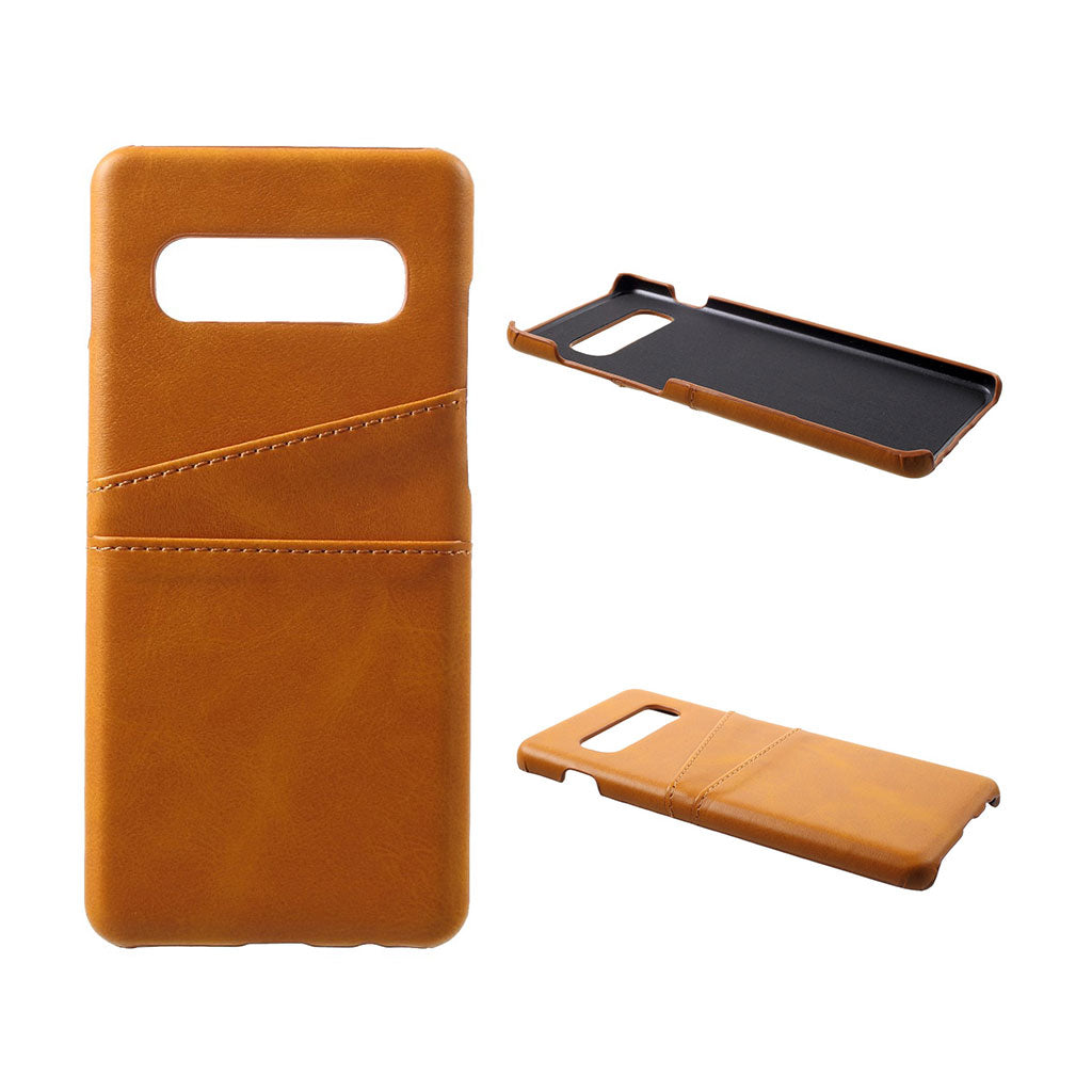 Samsung Galaxy S10 leather coated case - Brown