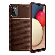 Etui Carbon Shield Samsung Galaxy A02s - Brązowy