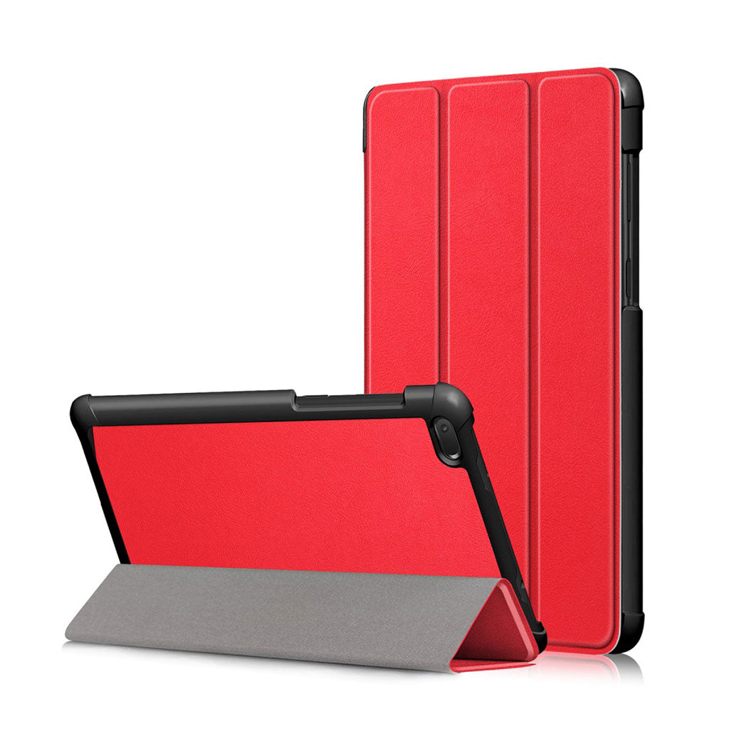 Lenovo Tab E7 tri-fold leather flip case - Red