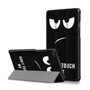 Wzorzyste skórzane etui z klapką na tablet Lenovo Tab E8 - Don'T Touch Me