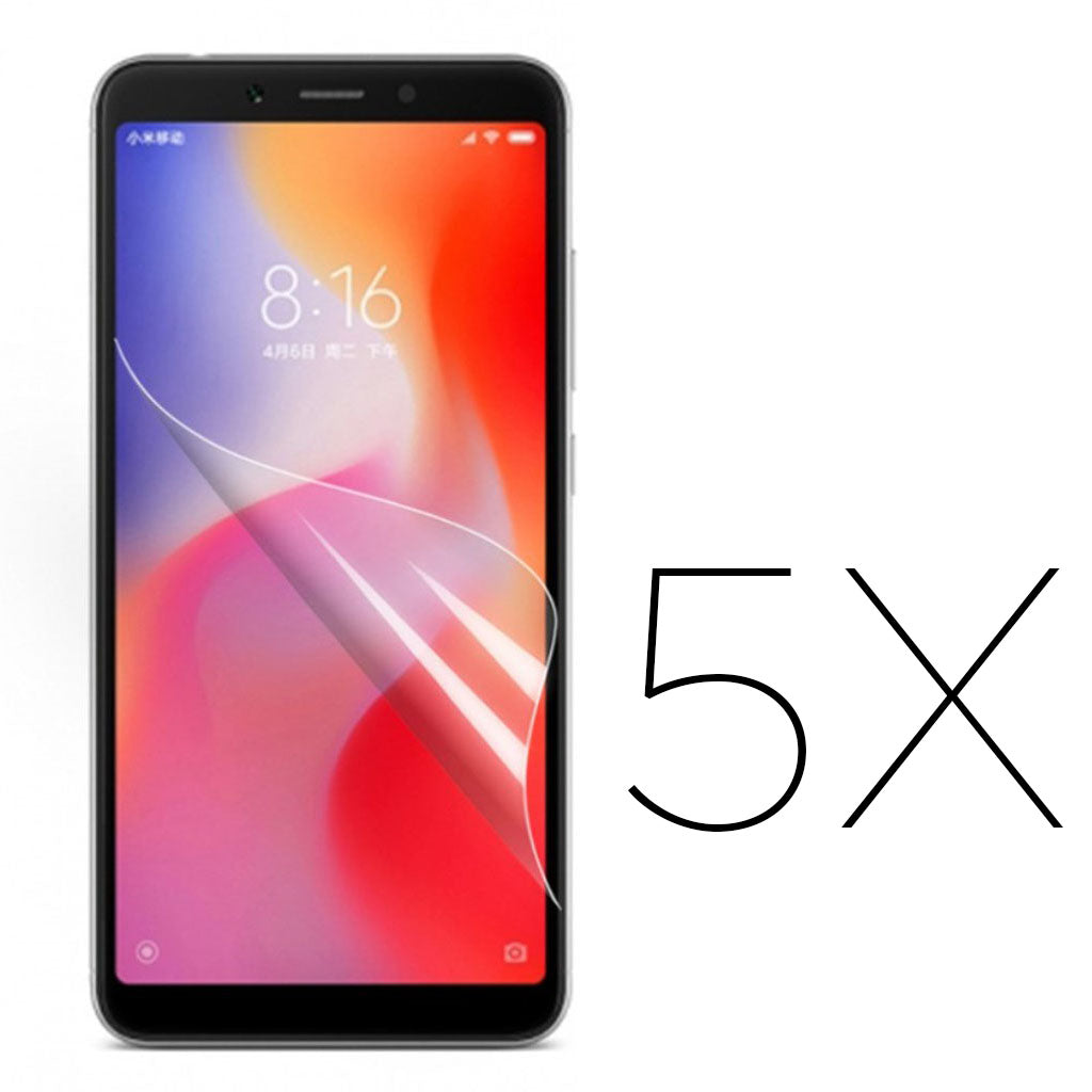 Ultra przezroczysty ochraniacz ekranu LCD Xiaomi Redmi 6 - Opakowanie 5 Szt