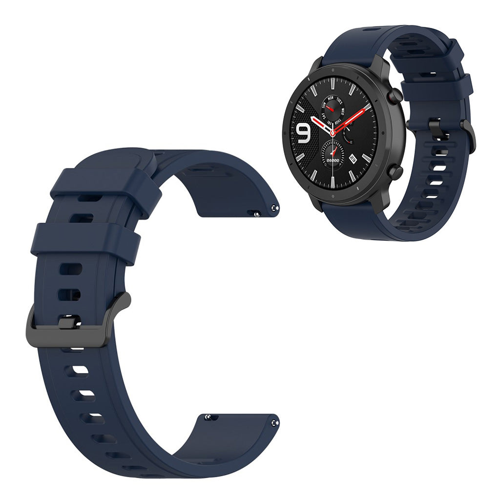 Universal simple design silicone watch band - Midnight Blue / Size: L