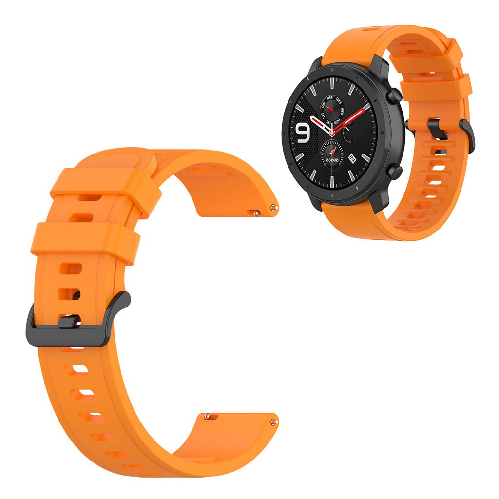 Universal simple design silicone watch band - Orange / Size: L