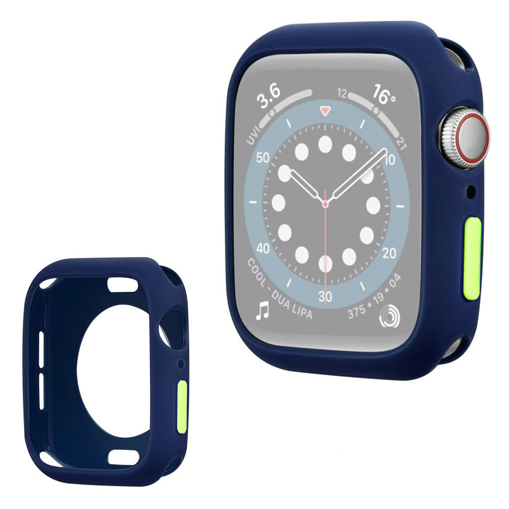 Silikonowa ramka Apple Watch Series 3/2/1 38 mm w kolorze cukierkowym - Blue / Yellowgreen