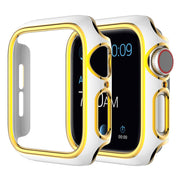 Błyszczące kolorowe etui ozdobne do Apple Watch Series 3/2/1 38 mm - Białe / Złote