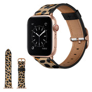 Stylowy skórzany pasek do zegarka Apple Watch Series 6 / 5 44 mm - Żółta Panterka
