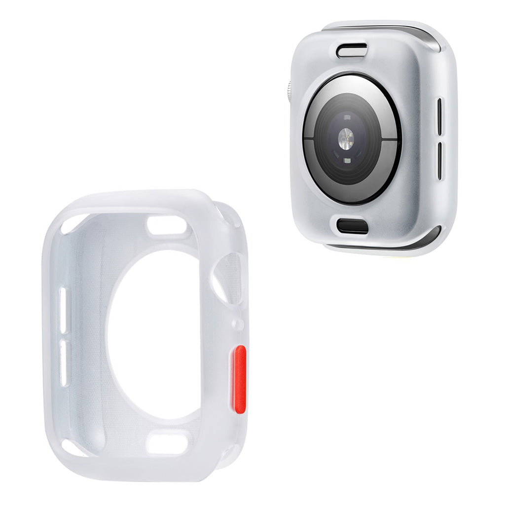 Apple Watch Series 6 / 5 44 mm silikonowa ramka w kolorze cukierkowym - Transparent with Red Color