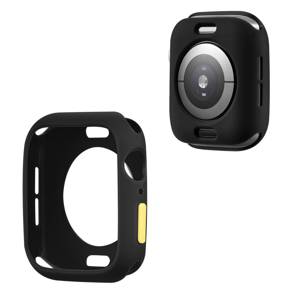 Apple Watch Series 6 / 5 44 mm silikonowa ramka w kolorze cukierkowym - Black / Yellow