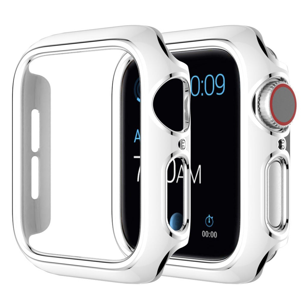 Apple Watch Series 6 / 5 44 mm kolorowy pokrowiec ozdobny - Biały / Srebrny