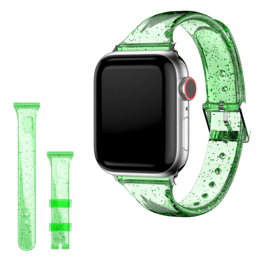 Pasek do zegarka Apple Watch Series 6 / 5 40 mm z brokatem - Zielony