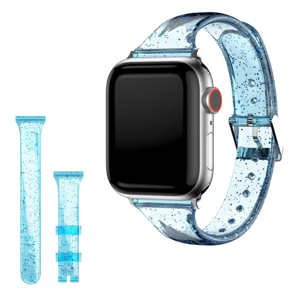Pasek do zegarka Apple Watch Series 6 / 5 40 mm z brokatem - Niebieski