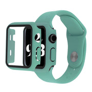 Pokrowiec Apple Watch Series 6 / 5 40 mm ze szkłem hartowanym + pasek do zegarka - Zielony