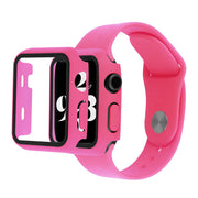 Pokrowiec Apple Watch Series 6 / 5 40 mm ze szkłem hartowanym + pasek do zegarka - Rose