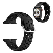 Dwukolorowy silikonowy pasek do zegarka Apple Watch Series 6 / 5 40 mm - Czarny