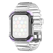 Kolorowy, przezroczysty pasek do zegarka Apple Watch Series 6 / 5 40 mm - Fioletowy