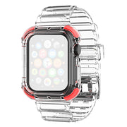Kolorowy, przezroczysty pasek do zegarka Apple Watch Series 6 / 5 40 mm - Czerwony