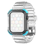Kolorowy, przezroczysty pasek do zegarka Apple Watch Series 6 / 5 40 mm - Niebieski