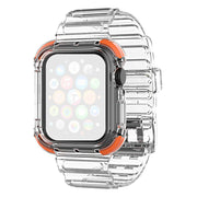Kolorowy, przezroczysty pasek do zegarka Apple Watch Series 6 / 5 40 mm - Pomarańczowy