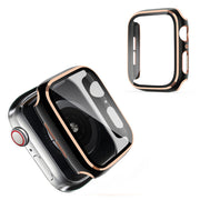 Chłodna ramka Apple Watch Series 6 / 5 40 mm z hartowanym szkłem - Czarny / Szampański