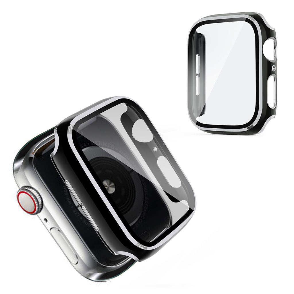 Apple Watch Series 6 / 5 40 mm ramka z hartowanego szkła - Czarny / Srebrny