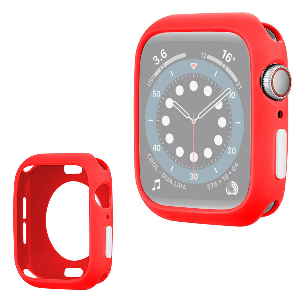 Apple Watch Series 6 / 5 40 mm silikonowa ramka w kolorze cukierkowym - Red / White