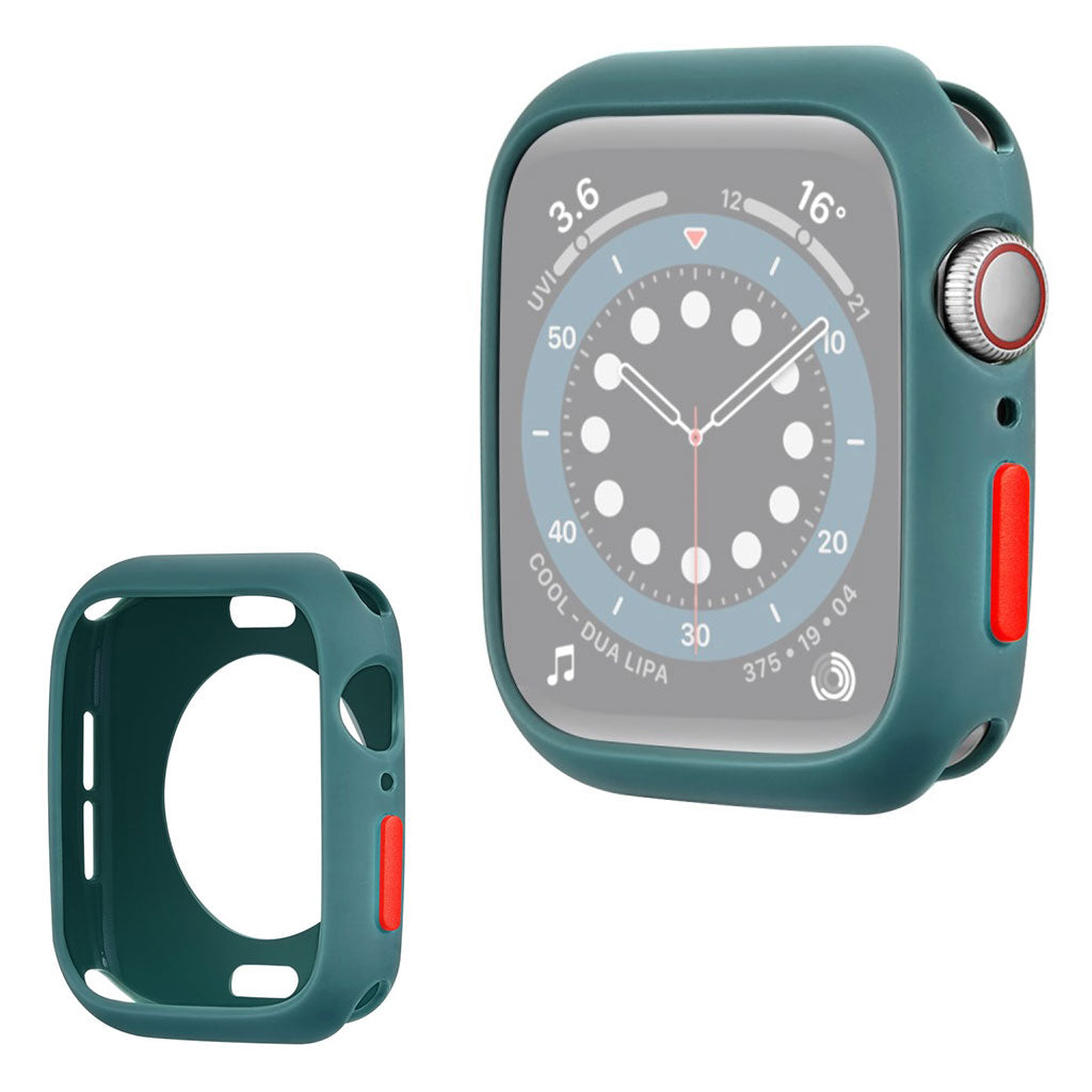 Apple Watch Series 6 / 5 40 mm silikonowa ramka w kolorze cukierkowym - Green / Red