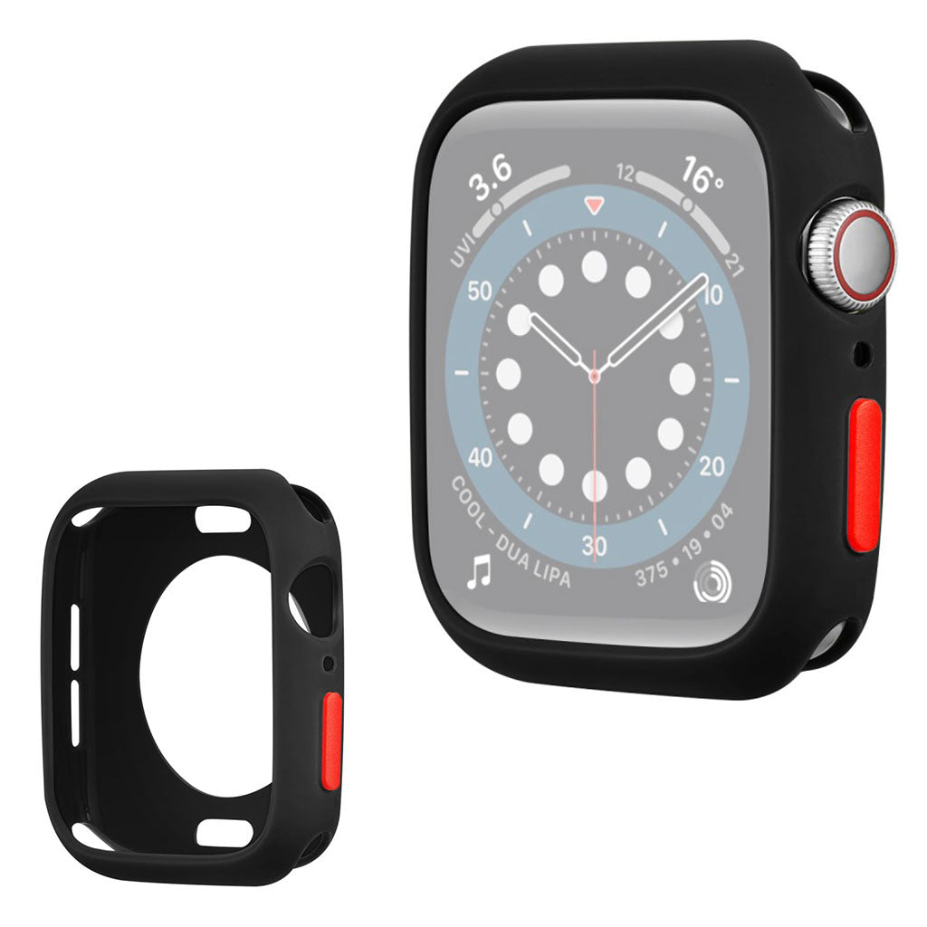 Apple Watch Series 6 / 5 40 mm silikonowa ramka w kolorze cukierkowym - Black / Red