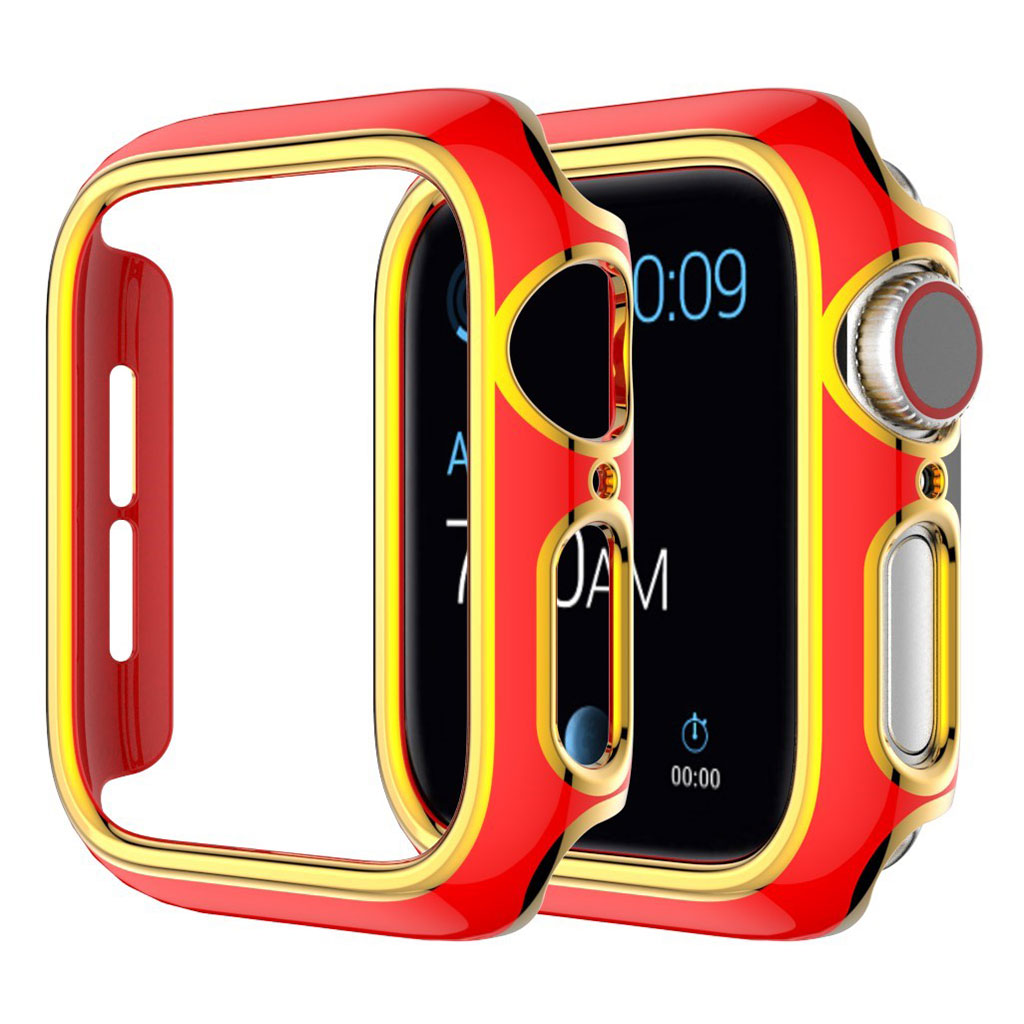 Apple Watch Series 6 / 5 40 mm kolorowy pokrowiec ozdobny - Czerwony / Złoty
