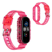 Przezroczysty pasek do zegarka Xiaomi Mi Band 6 / 5 - Różowy
