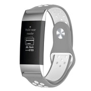 Elastyczna silikonowa opaska do zegarka Fitbit Charge 3 - Gruba I Wysoka