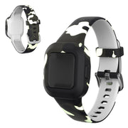 Silikonowy pasek do zegarka Garmin Vivofit Jr 3 - Kamuflaż Szary / Biały