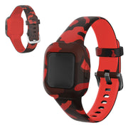 Garmin Vivofit Jr 3 z silikonowym paskiem do zegarka - Kamuflaż Czerwony