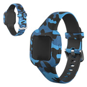 Garmin Vivofit Jr 3 z silikonowym paskiem do zegarka - Niebieski Kamuflaż