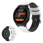 Dwukolorowy silikonowy pasek do zegarków Garmin Forerunner - Biały/Czarny