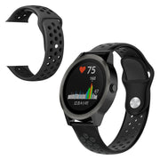 Dwukolorowy silikonowy pasek do zegarka Garmin Forerunner 245 Music - Czarny / Ciemnoszary