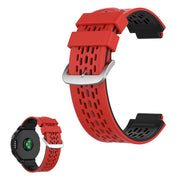 Dwukolorowy silikonowy pasek do urządzeń Garmin - Czerwony / Czarny