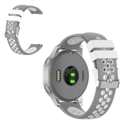 Dwukolorowy silikonowy pasek do zegarka Garmin Vivoactive 4S / Vivomove 3S 18 mm - Szary / Biały