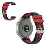 18 mm dwukolorowy silikonowy pasek do zegarka Garmin Vivoactive 4S / Vivomove 3S - Czarny / Czerwony