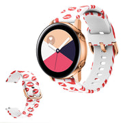 Malowniczy wzór silikonowego paska do zegarka Amazfit i Samsung - Red Lips