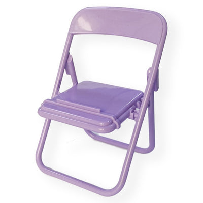Uniwersalny składany uchwyt na telefon w kształcie mini krzesła - Purple